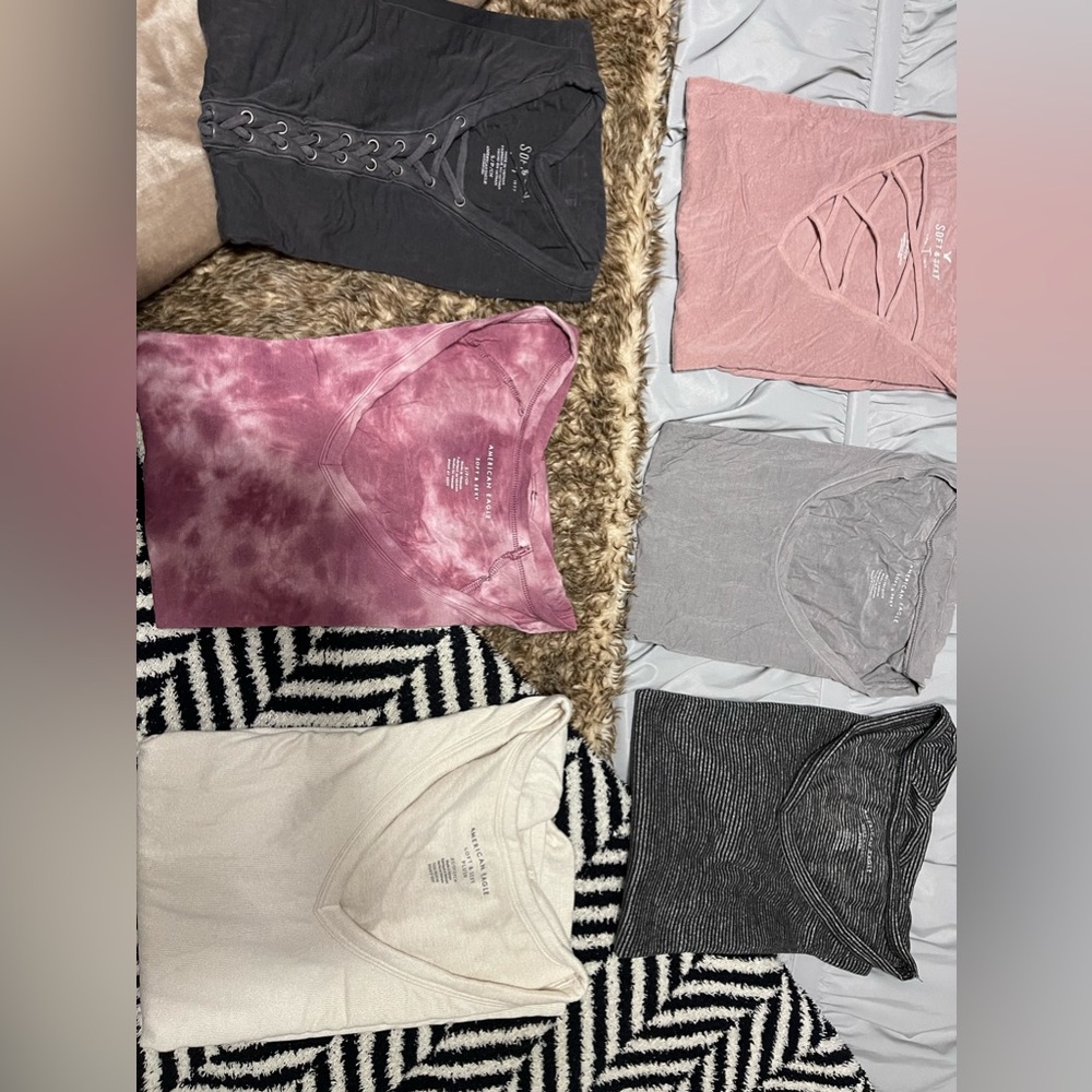LOT** 6 american eagle tees
